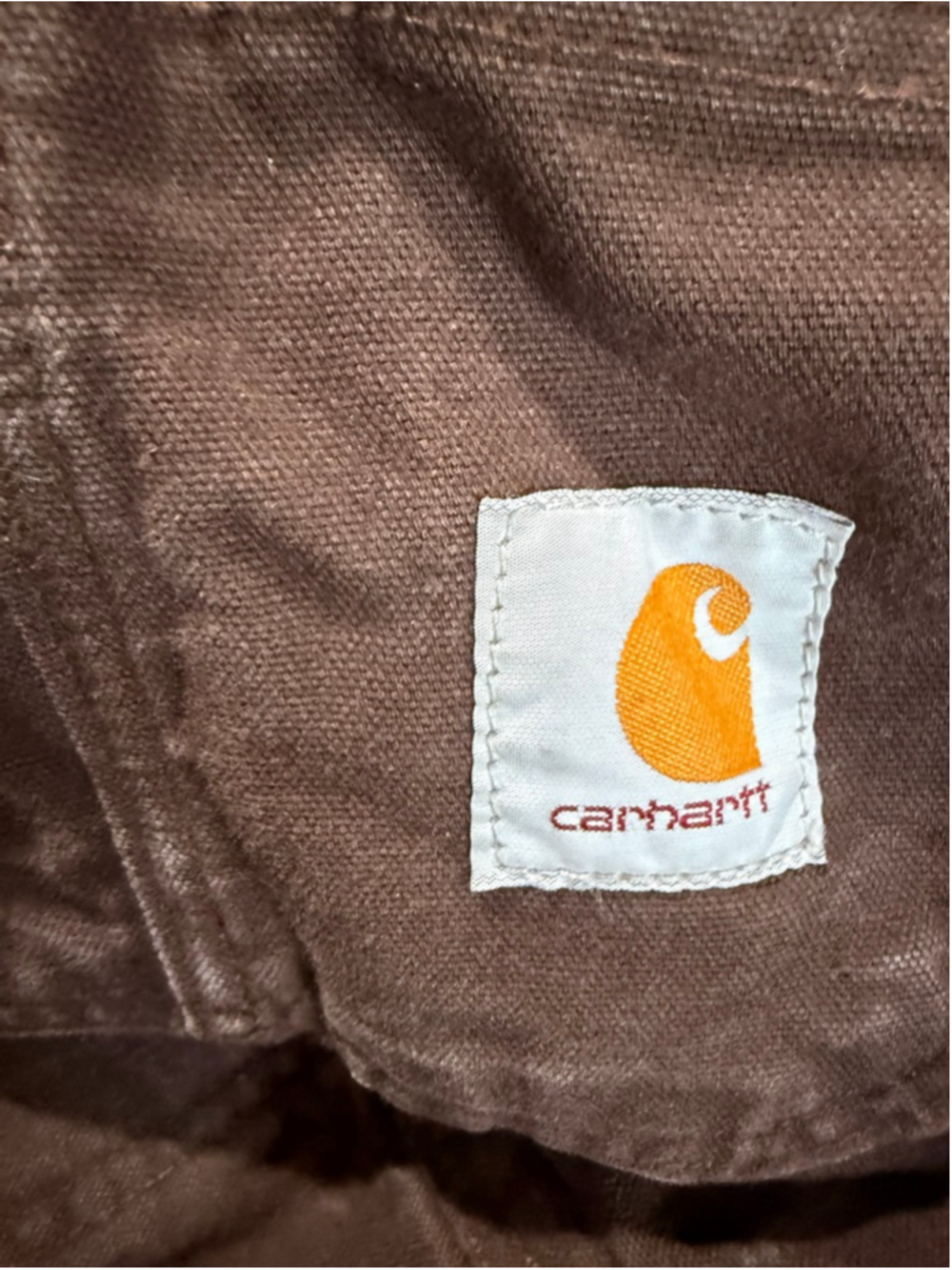 Men's Carhartt Overalls Waist 34 Brown Black Insulated - Picture 10 of 12